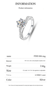 Joyería de Mossanite personalizada al por mayor, anillos de boda de compromiso de plata 925 de 1 quilate, anillo de promesa de diamante cultivado en laboratorio para mujer - Product Image 2