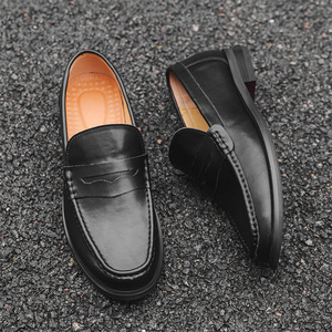 Chaussures en cuir véritable pour hommes, style britannique, tendance, formelles, à lacets, bout pointu, Derby, mariage, automne, motif uni, confort - Product Image 3