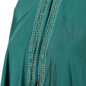 Costume Abaya noir élégant pour femmes musulmanes, motif de strass en soie glacée, <span class=keywords><strong>robe</strong></span> de mariage, de <span class=keywords><strong>fiançailles</strong></span>, tenue de soirée islamique - Product Image 3