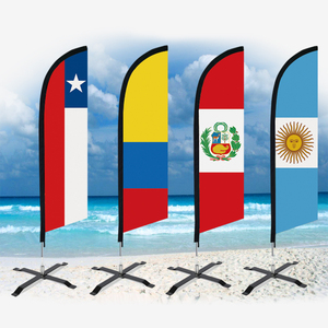 Bandiera Pubblicitaria per Esterni Solo Asta Swooper Bandiera Personalizzata da Spiaggia Bandiera a Piuma Nazionale Statale Germania <span class=keywords><strong>Cile</strong></span> Ecuador Aziendale - Product Image 2
