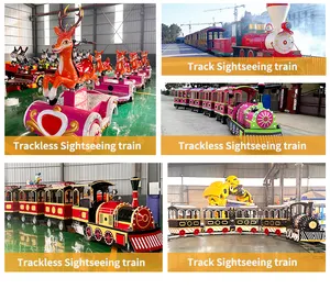 Fabricant de train électrique touristique intérieur/extérieur Train touristique sans rail avec musique de Noël pour parc d'attractions