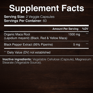 Topverkochte groothandel biologische <span class=keywords><strong>Maca</strong></span>-wortelextract veganistische kruidensupplement capsules, energieboost, voedingsmiddelenkwaliteit, private label - Product Image 3