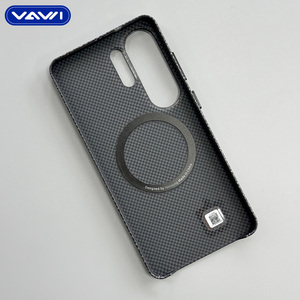 VAWI B473 Série <span class=keywords><strong>d</strong></span>'autocollants aquatiques classiques, coque rigide en PC à texture fibre de carbone, antichoc, avec couvercle magnétique pour Samsung S25 S26 Ultra - Product Image 5