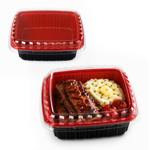 Individuell Bedruckbare Einweg-PP-Mikrowellengeeignete To-Go <span class=keywords><strong>Bento</strong></span>-Lunchbox für Sandwich, Pizza, Salat, Snacks und Brot - Product Image 1