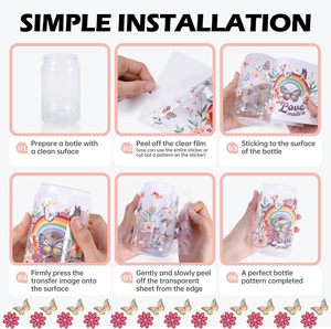 Autocollant UV DTF personnalisé motif Gnome de dessin animé pour presse à chaud, idéal pour gobelets et bouteilles de 16/20 oz - Conception durable et imperméable - Product Image 5