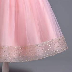 Vestido de Fiesta Largo Rosa de Alta Calidad Personalizado para Niñas, Estilo Princesa, para Eventos Nocturnos y Bodas - Product Image 6