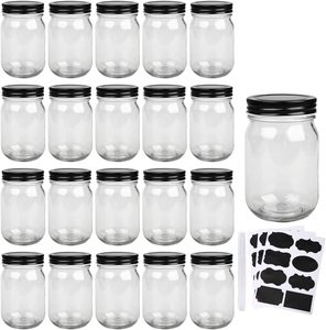 Yoğurt kavanozları 16oz cam turşu kavanozu taşınabilir gecede yulaf konteyner yulaf ezmesi cam konserve kapaklı kahvaltı için - Product Image 3