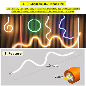Anillo <span class=keywords><strong>de</strong></span> silicona pura <span class=keywords><strong>de</strong></span> 24V B 1 metro, emisor <span class=keywords><strong>de</strong></span> 360 grados, modelado circular, luz <span class=keywords><strong>Led</strong></span> <span class=keywords><strong>flexible</strong></span> <span class=keywords><strong>de</strong></span> neón - Product Image 3