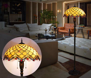 Vendita all'Ingrosso e Diretta di Lampade da Terra in Stile Tiffany con Paralume in Vetro Colorato a Mosaico, 16 Pollici - Product Image 3