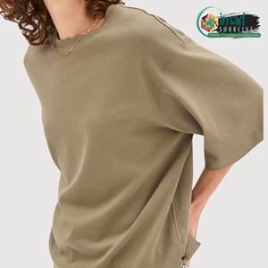 T-shirt en coton surdimensionné pour femmes, coupe ample, manches courtes, col rond, décontracté, doux, respirant, confortable, léger, été, tous les jours - Product Image 4