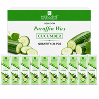 Cire de paraffine parfumée concombre 453g en vrac, hydratante et rafraîchissante, 1lb, pour bain de paraffine en salon de manucure et spa, compatible OEM