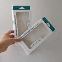 Caja de Exhibición Transparente de PVC con Orificio para Colgar, para Accesorios Móviles, Venta al Por Mayor, Personalizable