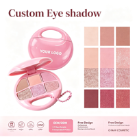 Palette de fards à paupières scintillants imperméables, nouveau design 2026, maquillage coréen, poudre pigmentée végétalienne, palette de fards à paupières à marque privée