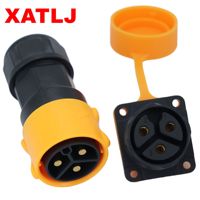XATLJ M28 2 connecteurs étanches à 3 cœurs IP67 prises d'aviation personnalisables 50A prises étanches actuelles pour PCB et FPC