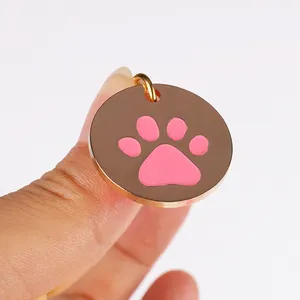 Großhandel Neuankömmling Benutzer definierte Form und Logo Metall Haustier ID Hunde marke