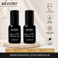 Colle à cils individuels Aevory, séchage rapide 0,1s, colle coréenne pour extensions de cils en vison, large gamme d'adhésifs, imperméable, tenue forte
