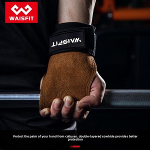 Guantes <span class=keywords><strong>de</strong></span> cuero con correa <span class=keywords><strong>de</strong></span> asistencia para fitness, protección <span class=keywords><strong>de</strong></span> palma, agarre antideslizante y resistente al desgaste para dominadas, soporte <span class=keywords><strong>de</strong></span> <span class=keywords><strong>muñeca</strong></span> para adultos, <span class=keywords><strong>ejercicio</strong></span> en barra única - Product Image 4