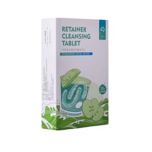 Nettoyant de retenue fruité et comprimés de nettoyage de prothèses dentaires pour aligner le blanchiment des fausses dents et le soin des dents des prothèses dentaires en gros OEM - Product Image 2