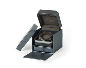 Nuevo Estuche de Joyería de Lujo con Acabado en Laca de Piano y Diseño de Diamantes de Colores para Anillos, Collares y Pendientes - Product Image 3