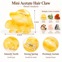 Pince à cheveux mini cœur personnalisée en acétate Ume, petite pince requin pour femmes, accessoires pour cheveux mi-relevés ou franges, OEM ODM