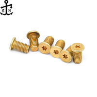 Grande vis à tête plate à six lobes personnalisée en usine prune entraînement Torx laiton cuivre composants électroniques métriques