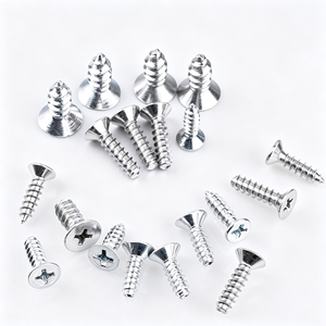 Vis autotaraudeuses à tête fraisée Phillips en acier au carbone GB846, plaquées zinc, pour la vente en gros - Product Image 4