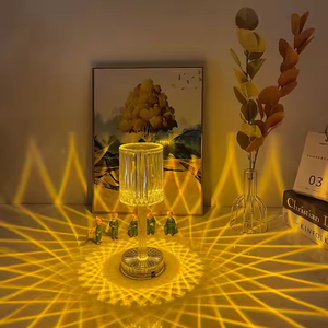 Led Kristallen Tafellamp Touch Afstandsbediening Acryl Nachtlamp Romantische Bar Sfeer Lamp Oplaadbare Veranderende Nachtlampje - Product Image 5