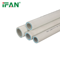 Fábrica de tubos de plástico IFAN Tubo de polipropileno PPR 20MM - 125MM Tubo de fibra de vidrio PPR para agua caliente PN20