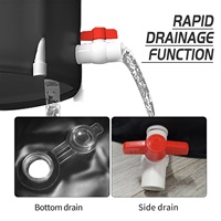 Baignoire à glace inclinée Vanace en PVC, bacs de trempage à froid, 8 tiges, 75 gallons, bacs de bain de glace ronds gonflables