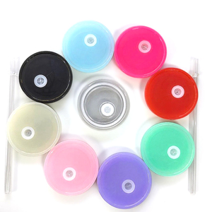 Tùy Chỉnh Phổ Biến Đầy Màu Sắc BPA Miễn Phí Tái Sử Dụng Uống Cà Phê Ngon Ngọt 16Oz Có Thể Soda Cốc Lọ Thủy Tinh Bị Rò Rỉ Bằng Chứng Nắp - Product Image 3