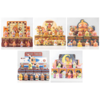 Lot de 12 figurines miniatures floquées de dessins animés, boîte mystère, jouets poupées surprise assorties, décoration de bureau, calendrier de l'Avent pour enfants, Halloween