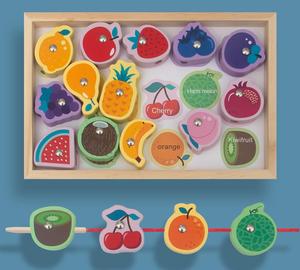Boîte de jeu de perles en bois à enfiler, jeu de perles de pêche, jouet éducatif pour enfants, entraînement de la concentration, blocs de construction - Product Image 6