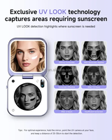Miroir de Maquillage LED Intelligent à Détection UV avec IA, Portable et Compact, Modèle 2026, Conçu pour les Routines de Beauté Modernes