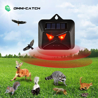 Répulsif à souris solaire OMNI-CATCH avec lumière LED rouge clignotante, répulsif extérieur pour renards, ABS solide, écologique, étanche