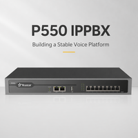 Système de téléphonie IP Yeastar P550 VoIP PBX pour bureau, 50 utilisateurs, 25 appels, 8 ports FXO/FXS, 100 trunks VoIP, système téléphonique IP d'entreprise