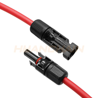 4703 negro + rojo 10AWG(6mm ²) Cable de extensión de panel solar Conector de cable Cable adaptador solar con conectores hembra y macho