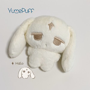 Peluche YumePuff Lapin Jumeau Noir et Blanc, Design Halo <span class=keywords><strong>Shadow</strong></span>, Poupée en Tissu Doux, Compagnon Moelleux, Décoration, Collection, Cadeau - Product Image 2
