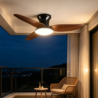 Ventilateur de plafond LED moderne et simple avec télécommande et moteur DC 40 pouces pour restaurant et salon