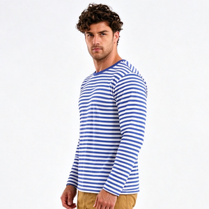 Casual Mens and <b>Womens</b> Wholesale Striped <b>T</b>-<b>shirt</b> 100% Cotton Custom Sailors Stripe <b>Long</b> Sleeve <b>t</b> <b>Shirt</b> <b>for</b> Unisex - Product Image 3
