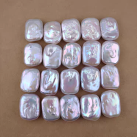 Perle baroque rectangulaire de 14*20mm, forme bloc, perle d'eau douce naturelle, haute brillance, perle irrégulière pour bijoux statement