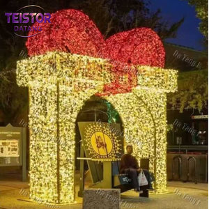Outdoor Christmas Gift Box Arch Motif Light LED Walk Through Decoration for Street Plaza Holiday Lighting - Product Image 3