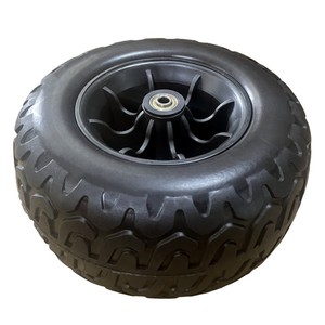 Cheng Jin 9 Inch PU Foam Beach Wheels Solid No Inflation Required For Kayak Trailer <b>Tool</b> <b>Cart</b> - Product Image 4