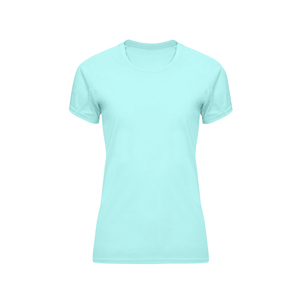Camiseta Ligera 100% Algodón para Mujer, Corte Ligeramente Recortado, Mangas Cortas, Logotipo, Secado Rápido, Transpirable, Estilo Casual de Verano - Product Image 1