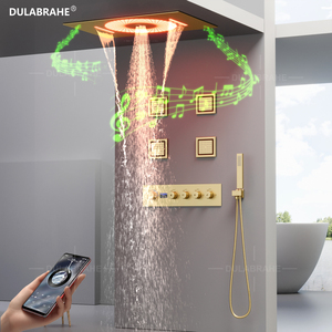 Trần nhúng 600*400mm âm nhạc dẫn thác nước & bong bóng vòi sen đầu mới lạnh và nóng hiển thị kỹ thuật số vòi hoa sen vòi Set - Product Image 1