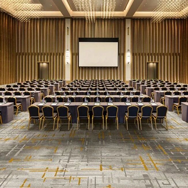 Wholesale High Quality 80% Wool 20% Nylon Axminster Carpet Banquet Hall Carpet with Jute Backing for Commercial Hotel Carpet