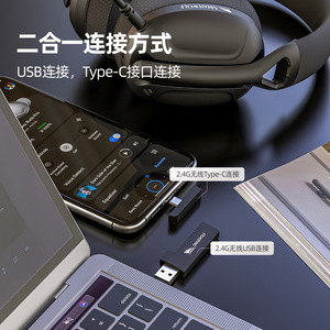 Audífonos Smail Wolf L80 Over-Ear, Inalámbricos 2.4G, Conexión USB Tipo C, Ligeros, con Altavoces Dinámicos para Juegos - Product Image 1