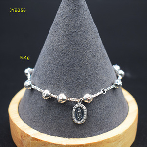 JYB256 braccialetto <span class=keywords><strong>rosario</strong></span> vergine maria in <span class=keywords><strong>argento</strong></span> sterling S925 di alta qualità all'ingrosso bracciale <span class=keywords><strong>rosario</strong></span> vergine maria in <span class=keywords><strong>argento</strong></span> Sterling <span class=keywords><strong>925</strong></span> - Product Image 2