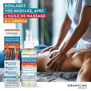 Aceite de Masaje de Árnica Granions Relajante Muscular - 100 ml, Fórmula 100% Natural para Aliviar el Dolor Muscular - Product Image 5