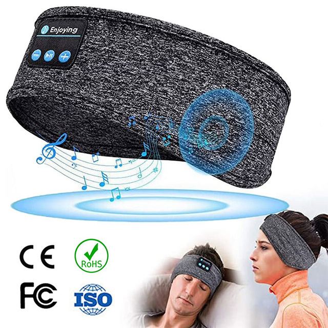 Custom Enjoying & Music Tags Sport Music Headscarf Bluetooth Earphone with CE FCC Rohs Soft Sleeping Headband for Yoga Running