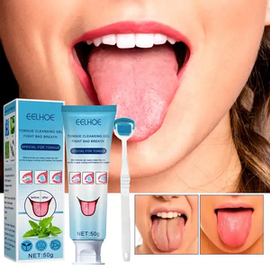 Eelhoe Phổ Biến 100% Tự Nhiên Chăm Sóc Răng Miệng Lưỡi Sạch Hơn Miệng Loại Bỏ Mùi Silicone Bàn Chải <span class=keywords><strong>Scraper</strong></span> Với Lưỡi Làm Sạch Gel - Product Image 1